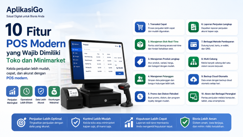 10 Fitur POS Modern yang Wajib Dimiliki Toko dan Minimarket